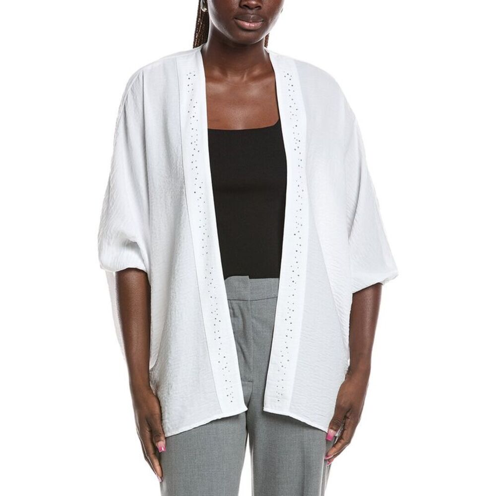 Joseph Ribkoff Womens Dolman Sleeve Cardigan, White